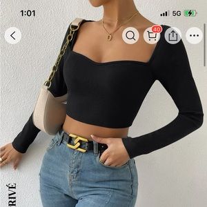 Size small Black crop top